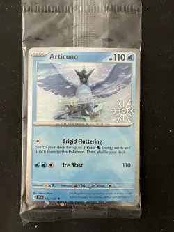 Pokemon Articuno 032/159 - Sealed Holiday Calendar Snowflake Stamped Promo Holo - Image 1