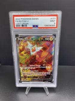2022 Pokemon Sword and Shield Lost Origin Ultra Rare Rotom V #177 PSA 9 - Image 1