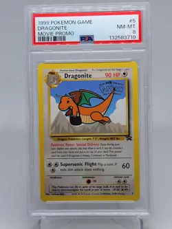 PSA 8 Pokemon 1999 Movie Black Star Promo Dragonite #5 NM/MINT Condition!! - Image 1