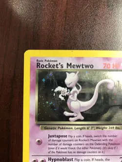 Pokemon Rocket's Mewtwo 14/132 Gym Challenge Holofoil - Damaged - Image 2