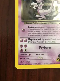Pokemon Rocket's Mewtwo 14/132 Gym Challenge Holofoil - Damaged - Image 5