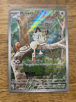 Pokemon TCG Meowth 106/094 Me02: Phantasmal Flames Illustration Rare Holo NM - Image 1
