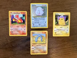Pokemon Cards Lot of 4 Holographic Chansey, Pikachu, Charmeleon, Onix 1999 /102 - Image 1
