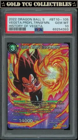 PSA 10 ⭐ Vegeta Prideful Transformation History Promo Card Super DBS DBZ Z - Image 1