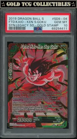 PSA 10 ⭐ Son Goku Fated Kaio Ken Gold Stamp Promo Card Super DBS DBZ Z Heroes - Image 1