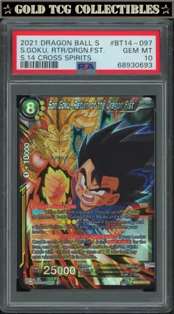 PSA 10 ⭐ Son Goku Dragon Fist SR Cross Spirits Super Card DBS DBZ Z Heroes - Image 1