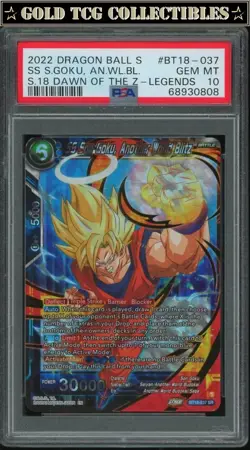 PSA 10 ⭐ SS Son Goku SR Dawn of the Z-Legends Card DBS DBZ Z Heroes - Image 1
