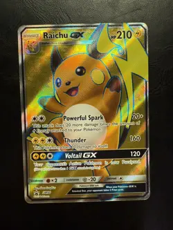 Raichu GX SM90 Black Star Promo Full Art Holo Sun & Moon Pokemon Card 2017 NM - Image 1