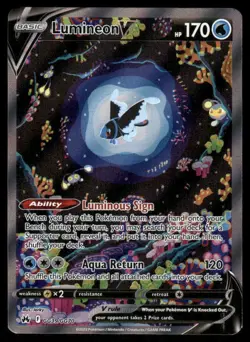 Pokemon Cards Lumineon V GG39/GG70 Crown Zenith Galarian Gallery Holo Rare NM *2 - Image 1