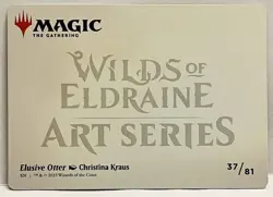 Elusive Otter Art Card (Gold-Stamped Signature) -#37-Art Series: WOE-Regular-NM - Image 2