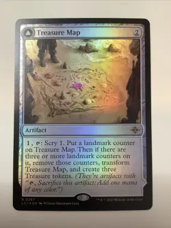 MTG LCI: Treasure Map Treasure Cove (Artifact/Land) Regular Rare 0267 Foil - Image 1