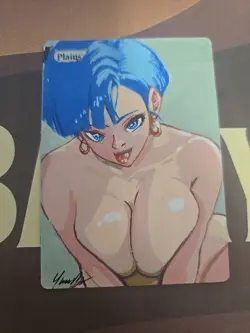 MTG Altered Plains – Bulma Inspired Anime Fan Art Hand Painted Signed by BAZAYO - Image 1