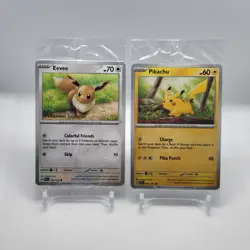 🔥 Pokemon TCG 🔥 Eevee + Pikachu Pokemon Together Stamp Exclusive Sealed Promo - Image 1
