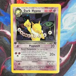 Pokemon TCG Dark Hypno 9/82 Team Rocket 1st Edition Holo Rare 2000 WOTC - Image 1