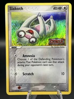 Pokemon TCG Slakoth 63/108 Reverse Holo Power Keepers Stamped - Image 1