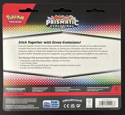 (2) Pokemon TCG: Prismatic Evolutions 3-Pack Blister Tech Sticker Collection - Image 2