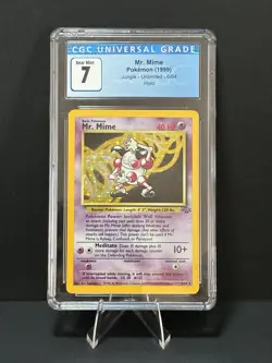 1999 Pokemon Mr.Mime Jungle Unlimited # 6/64 Holo CGC 7 - Image 1