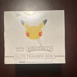 Pokemon Celebrations Elite Trainer Box Pikachu Pokemon TCG Standard Card Stock - Image 1