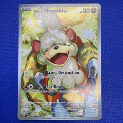 Pokemon TCG Hisuian Growlithe Twilight Masquerade IR 181/167 - Image 1