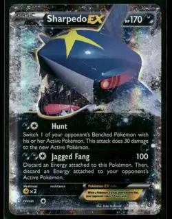 2015 Pokemon Primal Clash Sharpedo EX #91/160 LP-MP Ultra Rare - Image 1