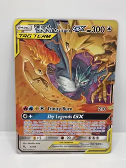 Pokemon TCG Moltres Zapdos Articuno GX 44/68 Hidden Fates Full Art Holo - Image 1