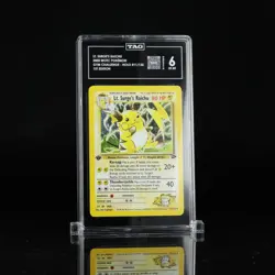 Pokemon Lt. Surge’s Raichu 1st Edition Gym Challenge Holo Rare #11 TAG 6 English - Image 1