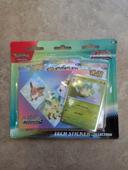Pokemon TCG Scarlet & Violet Prismatic Evolutions 3 Booster Blister Leafeon Foil - Image 3