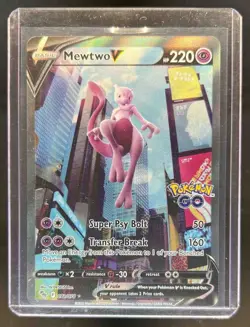 2022 Pokemon Sword & Shield Pokemon GO Mewtwo V #072/078 - Image 1