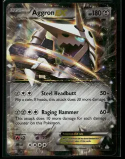 2015 Pokemon Aggron EX #95/160 Holo Ultra Rare LP-MP - Image 1