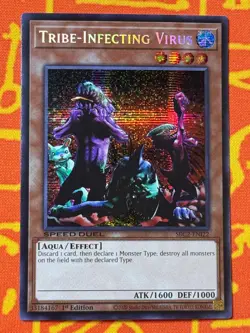 YUGIOH TRIBE-INFECTING VIRUS SECRET RARE EXC SBC2-EN122 SPEED DUEL US IMPORT - Image 1
