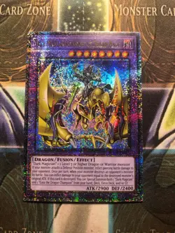 * DARK MAGICIAN THE DRAGON KNIGHT OF MAGIC * QUARTER CENTURY BLMR-EN001 YUGIOH! - Image 1