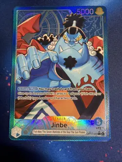 Jinbe OP14-040 Leader Alternate Art Azure Sea's Seven One Piece Card English - Image 1