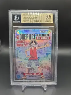 2026 One Piece Monkey.D.Luffy College Basketball US VOYAGE Promo Card BGS 9.5 - Image 1