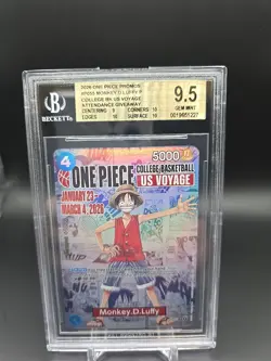 2026 One Piece Monkey.D.Luffy College Basketball US VOYAGE Promo Card BGS 9.5 - Image 2