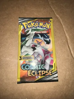 (X18) Pokemon TCG S&M: Cosmic Eclipse 3 Card Mini Booster Pack 18 Packs - Image 2