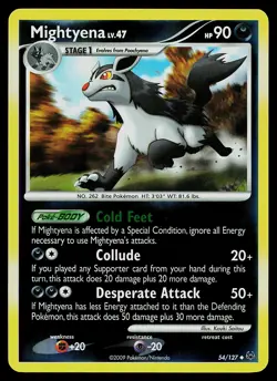 Pokemon Card - Mightyena Platinum 54/127 Uncommon Reverse Holo - Image 1