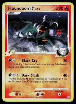 Pokemon Card - Houndoom G Platinum 50/127 Uncommon - Image 1