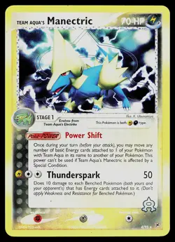 Pokemon Card - Team Aqua's Manectric Team Magma vs Team Aqua 4/95 Reverse Holo - Image 1