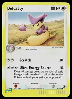 Pokemon Card - Delcatty Sandstorm 34/100 Uncommon Reverse Holo - Image 1