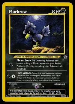 Pokemon Card - Murkrow Neo Genesis 24/111 Rare - Image 1