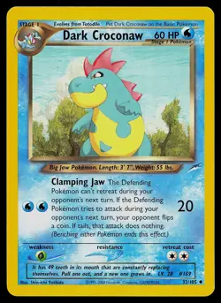 Pokemon Card - Dark Croconaw Neo Destiny 32/105 Uncommon - Image 1