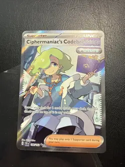 Pokemon TCG Ciphermaniac's Codebreaking Ultra Rare Trainer Card 198/162 - Image 1