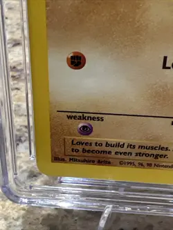 Blue Label CGC 9 Machop 1999 Base Set Shadowless 1st Edition 52/102 Pokemon Card - Image 3