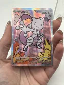 After Skool Hobby V2 #76 Ditto Mewtwo Holo Fan Art Card Genetic Mystery Pokemon - Image 3