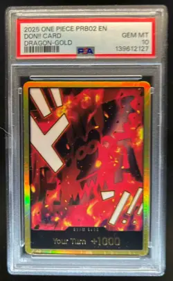 2025 One Piece PRB02 The Azure Seas Seven Don!! Card Dragon Gold NNO PSA 10 - Image 1
