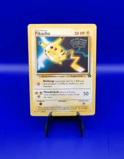 Pikachu 4 Black Star Movie Promo Stamped Non Holo WOTC TCG 1999 Pokemon Card - Image 1