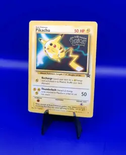 Pikachu 4 Black Star Movie Promo Stamped Non Holo WOTC TCG 1999 Pokemon Card - Image 3