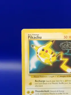 Pikachu 4 Black Star Movie Promo Stamped Non Holo WOTC TCG 1999 Pokemon Card - Image 4