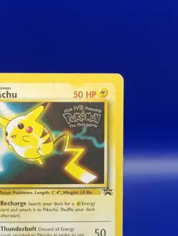 Pikachu 4 Black Star Movie Promo Stamped Non Holo WOTC TCG 1999 Pokemon Card - Image 5