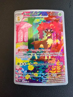 Pokemon TCG Sawsbuck Card 166/162 SV05: Temporal Forces NM Condition - Image 1